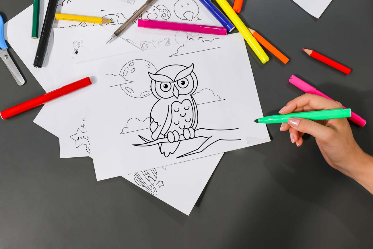 Χρωμοσελίδα κουκουβάγια